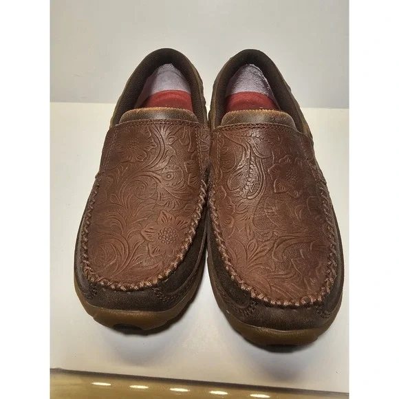 Twisted x Women's Slip-On Tooled Driving Moc SMUWDMS4 Brown Size 7.5 M - Picture 9 of 10